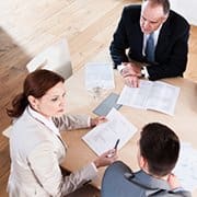 Four businesspeople having a meeting in conference room