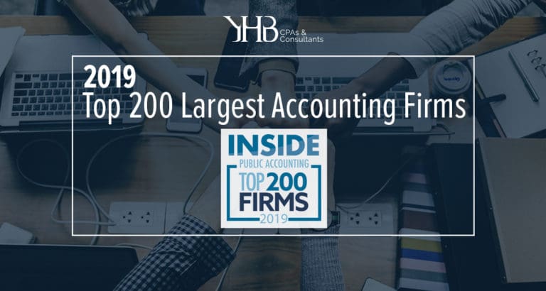 YHB NAMED IN THE 2019 TOP 200 LARGEST ACCOUNTING FIRMS